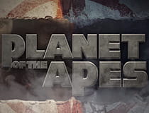 A promotional image for the Planet of the Apes slot at Genesis casino.