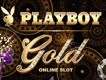 A promotional image for the Playboy Gold slot at Genesis casino.