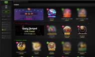 The 888casino website screenshot with details on a number of slot games.