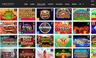 View of the Gala Casino slot game library