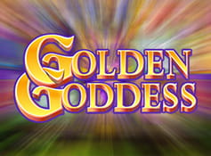 The Golden Goddess online slot game logo.