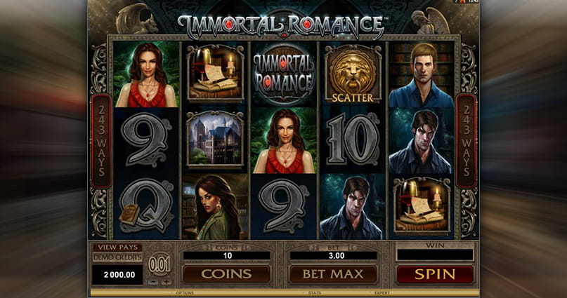 The Immortal Romance online slot from Microgaming.