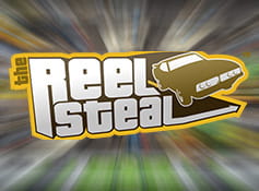 Logo of Reel Steal online slot.